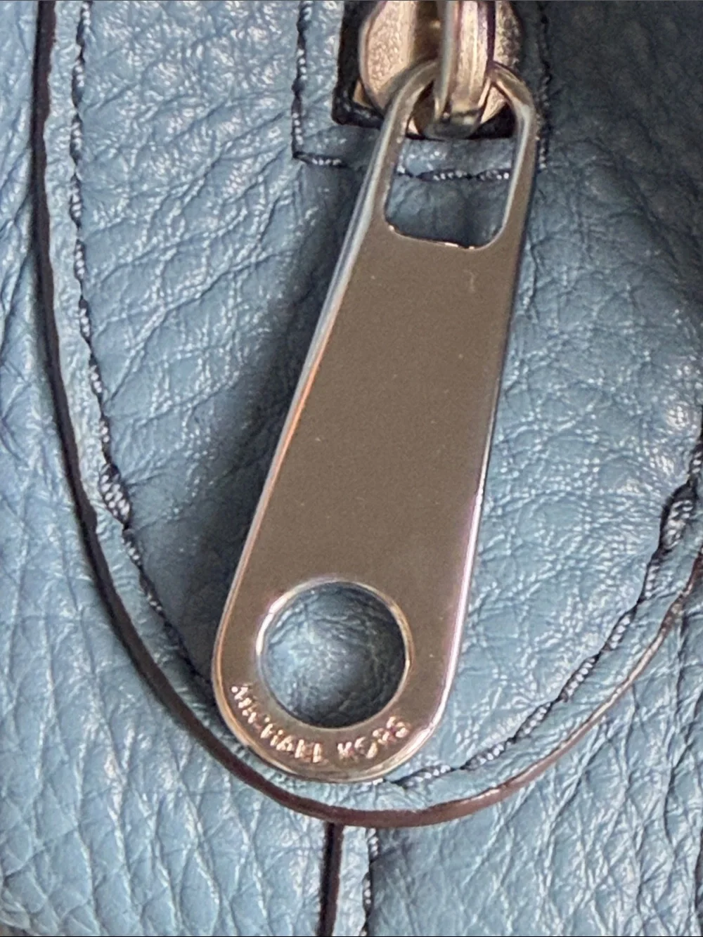 MICHAEL KORS Raven Large Leather Shoulder Bag Dusty Blue